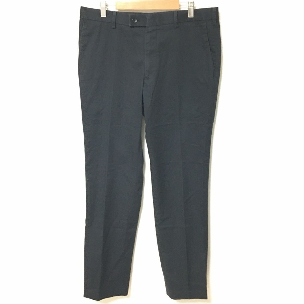 定番人気◎【UNIQLO】ユニクロ ドライスタイルアップ ノータックパンツ スラックス ビジネス メンズ ブラック サイズウエスト85cm/Y35867fF拍卖