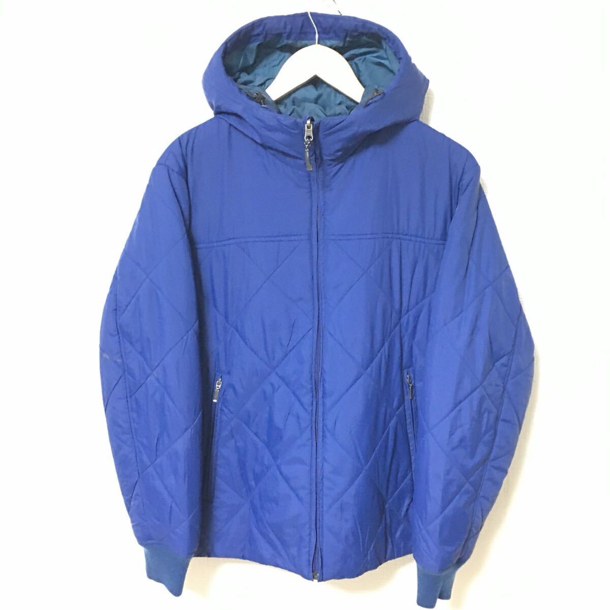 2way◎【UNIQLO】ユニクロ リバーシブル 中綿 ジャケット ジャンパー ブルゾン カジュアル アウトドア メンズ ブルー サイズM/Y35880fF拍卖