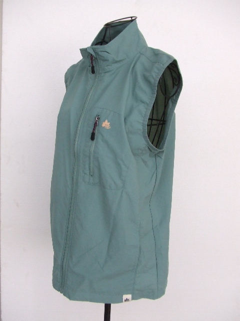 【お買得!】★LOGOS Park/ロゴスパーク★ナイロンベスト ライトグリーン サイズL拍卖