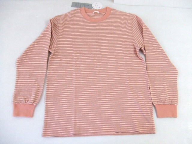 【タグ付き・未使用品!】★セブンプレミアム★メンズ長袖Tシャツ ピンク系 ボーダー柄 サイズS セブンイレブン拍卖