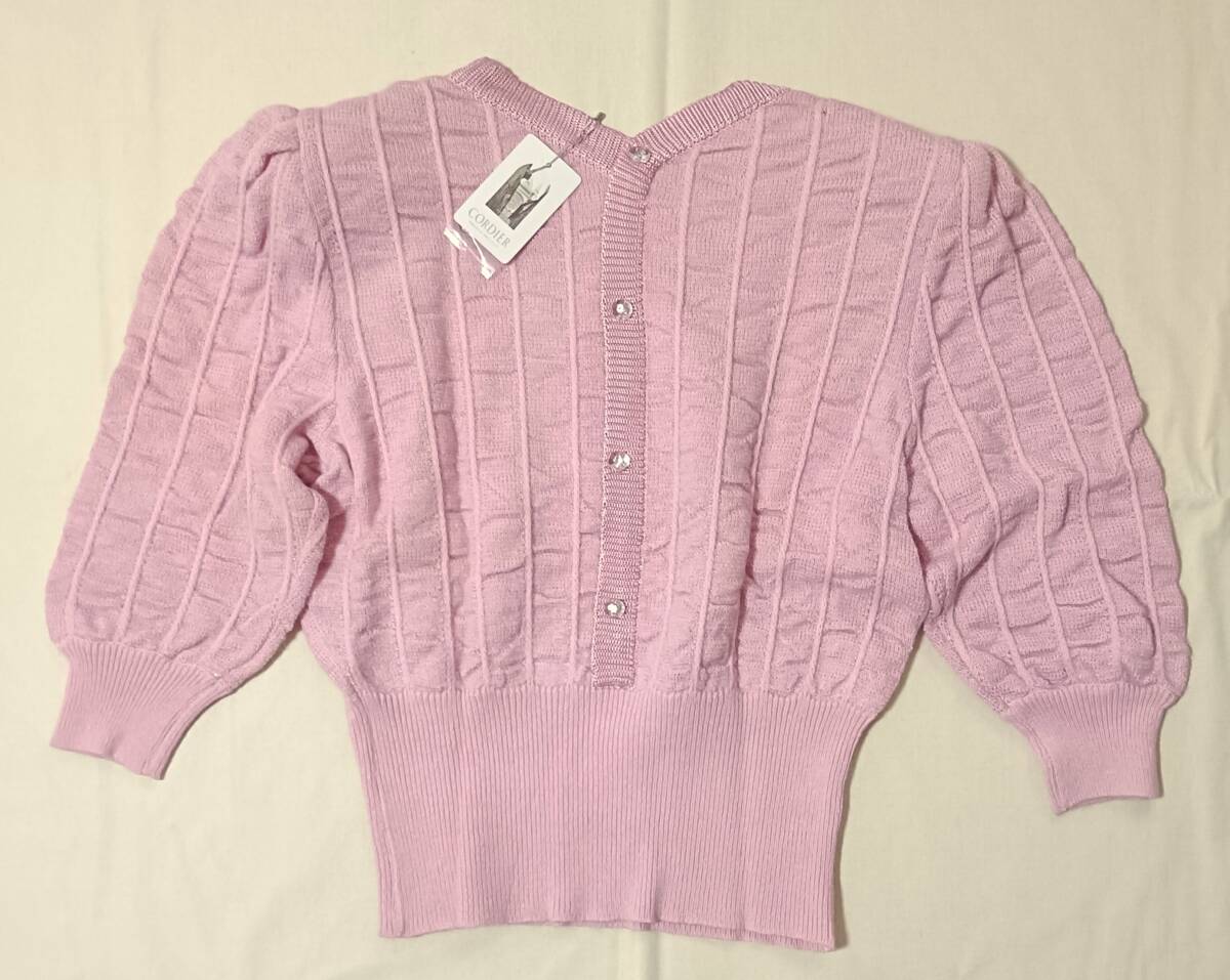 宅急便送料込み 未使用 CORDIER コルディア ワールド 長袖 七分袖 セーター ニット レディース 9 ピンク 7920拍卖