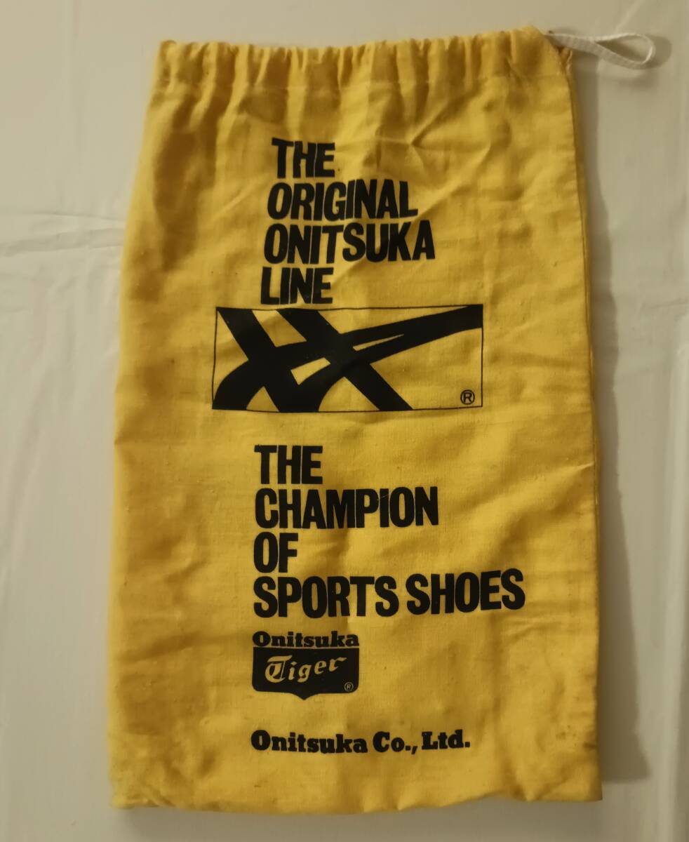 当時物 Onitsuka Tiger オニツカタイガー 両面プリント シューズ袋 布 巾着袋 7900拍卖