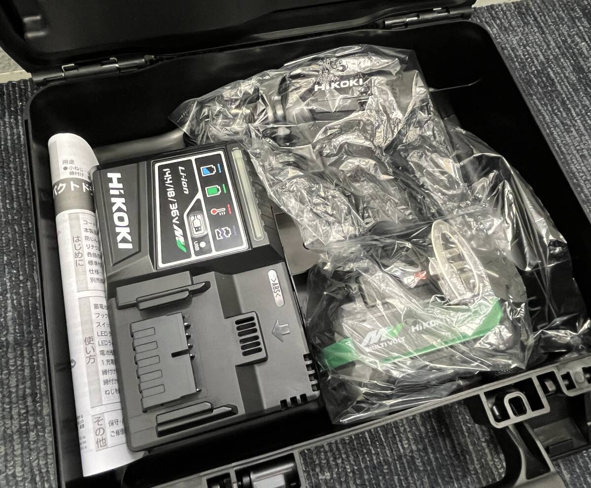【新品未使用品】HiKOKI ハイコーキ 18V コードレスインパクトドライバー WH18DC(XCBZ) マルチボルトバッテリ1個(2.5Ah) 充電器 8425拍卖