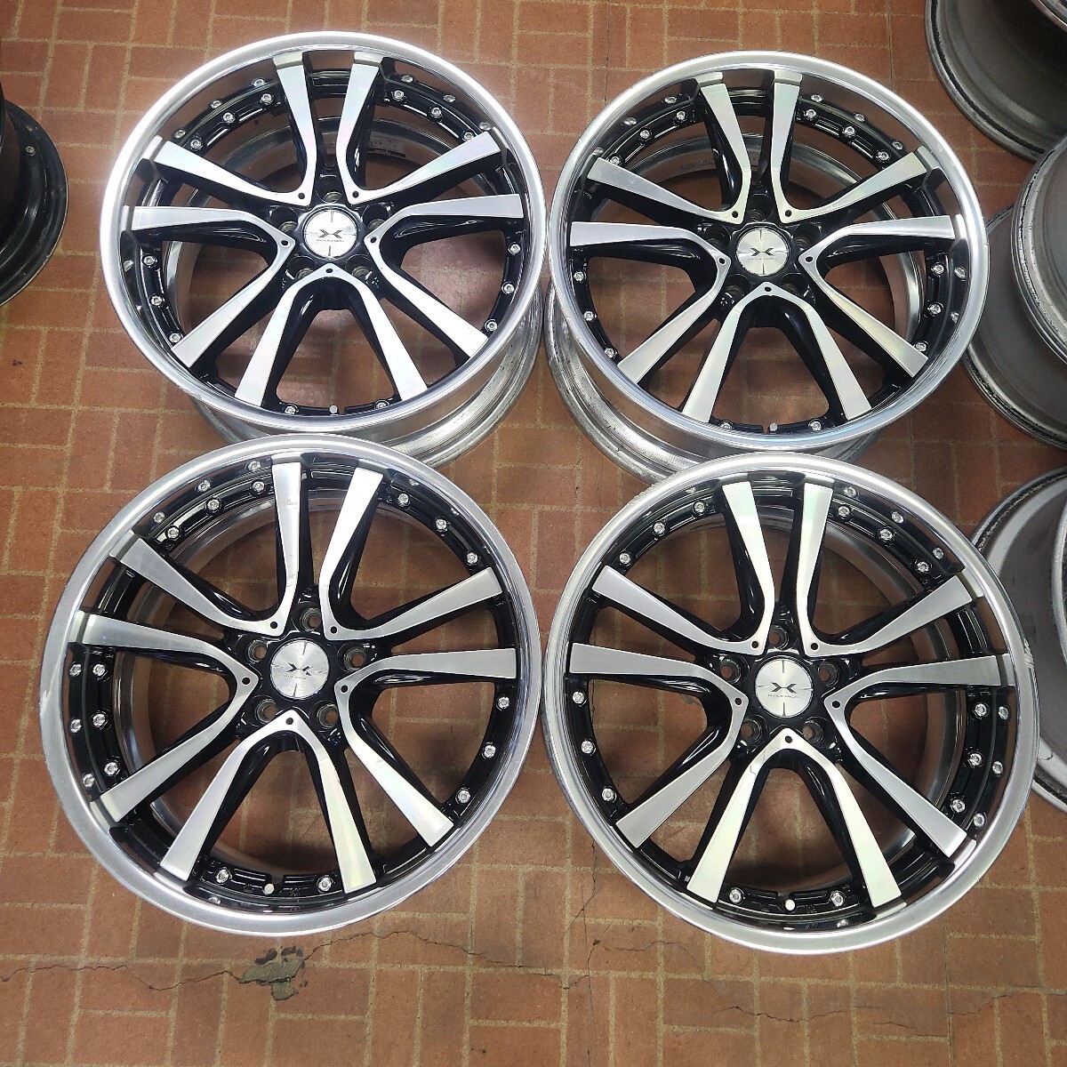 深リム Weds MAVERICK マーベリック405S CURLフランジ 19インチ 8J+48 5H-114.3 中古拍卖