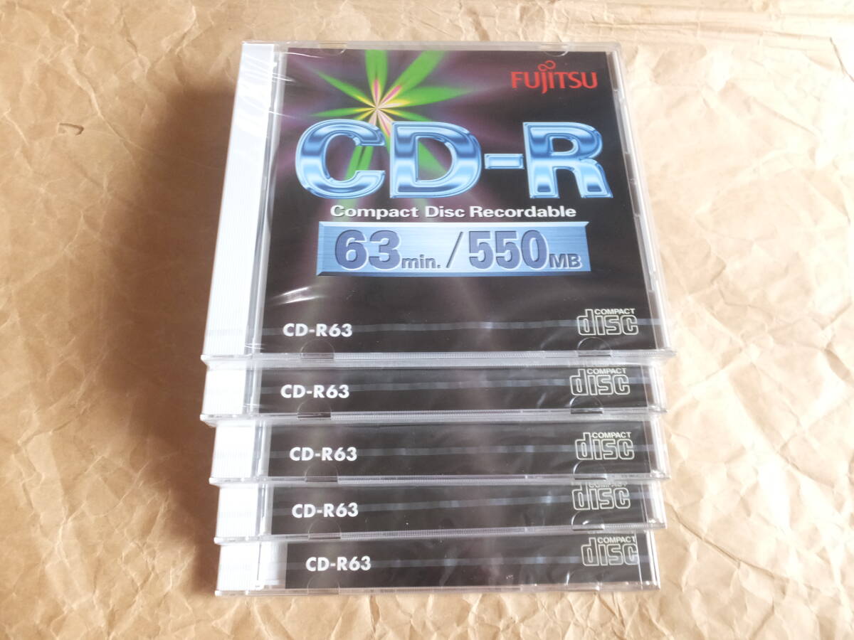 未開封 FUJITSU CD-R 550MB 63min 5枚拍卖