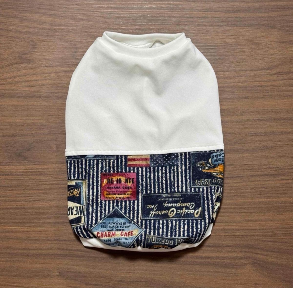 ヴィンテージ風 デニム タンクトップ Sサイズ 犬服 ハンドメイド拍卖