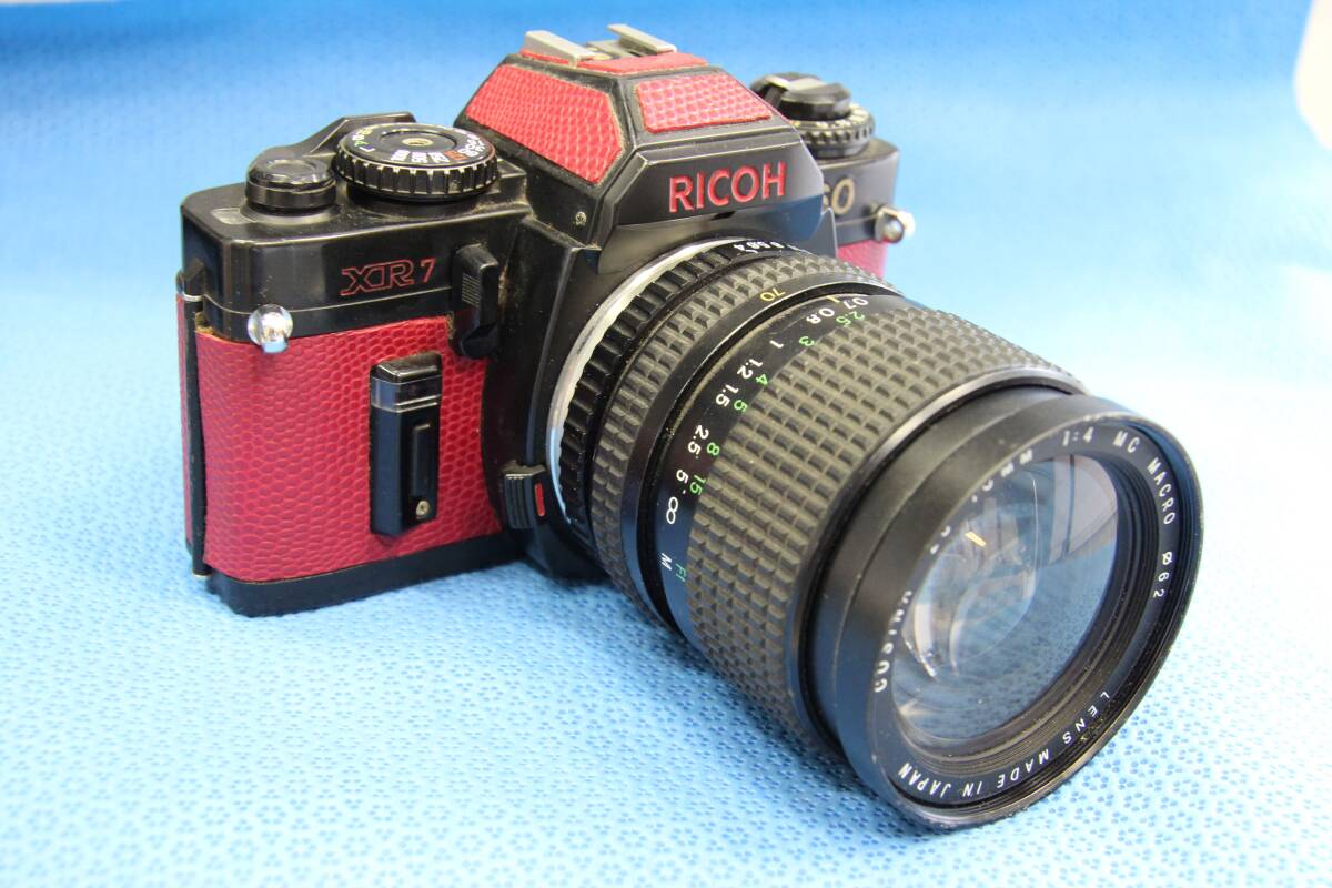 RICOH XR7 (赤の革張り仕様) レンズ COSINA 28-70mm 1:4 難あり拍卖