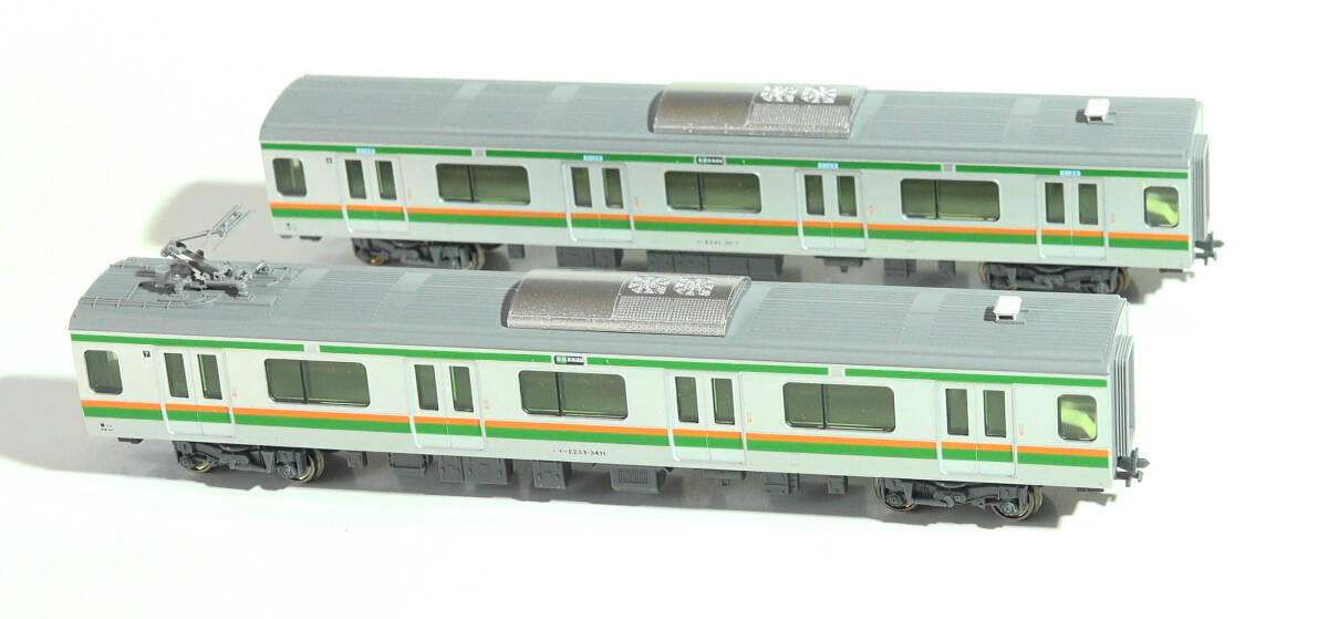 【H57r94】KATO「モハE232+モハE233」3000番台《湘南色》東海道線 ケースなし JR東日本E233系電車 中古Nゲージ ジャンク カトー拍卖