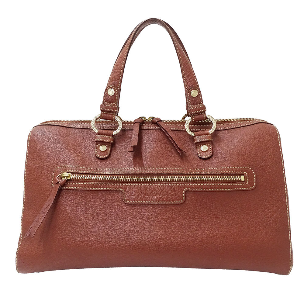 ブルガリ BVLGARI バッグ レディース メンズ ブランド ハンドバッグ ミニボストンバッグ レザー マキシレッタレ ブラウン 旅行 おでかけ拍卖