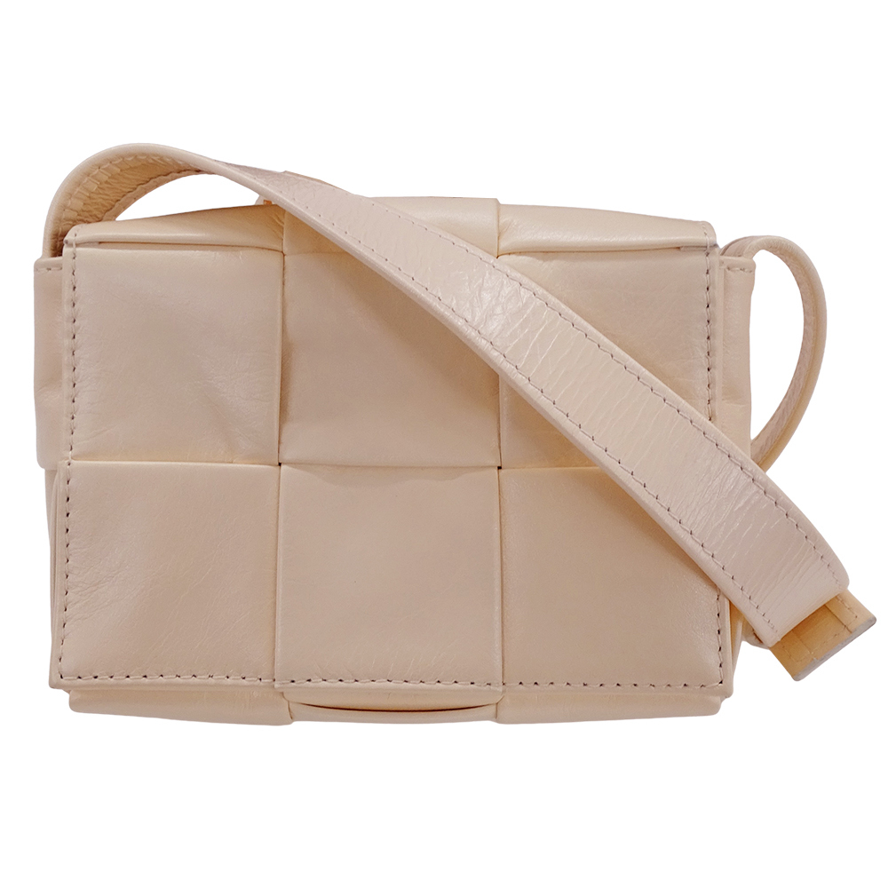 ボッテガ・ヴェネタ バッグ レディース ブランド ショルダーバッグ レザー カセット マキシ イントレチャート ライトピンク 667048 ミニ拍卖