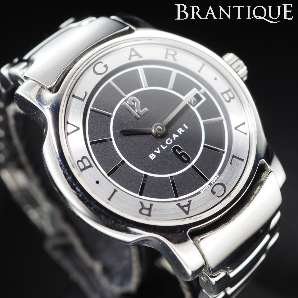◆即決あり◆ BVLGARI ブルガリ Solotempo ソロテンポ ST29S 黒 文字盤 USED 稼働 レディース 腕時計 「27028」拍卖