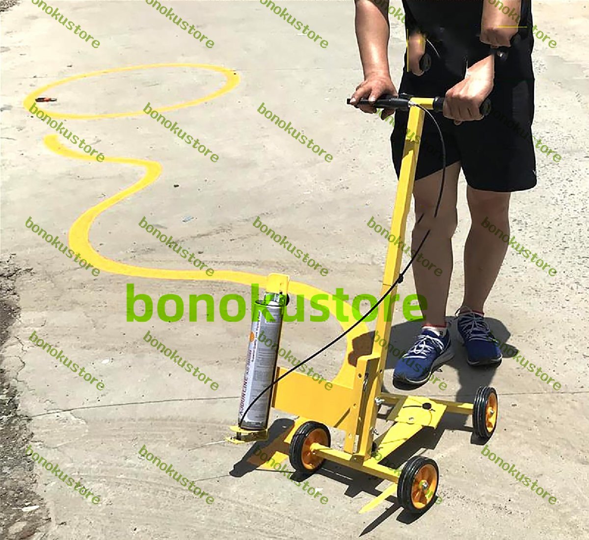 ストライピングラインマーキングマシン プロ仕様のスプレーペイントラインマーキングツール 5~15cm 線幅調整可能 直線 円弧 S字線拍卖