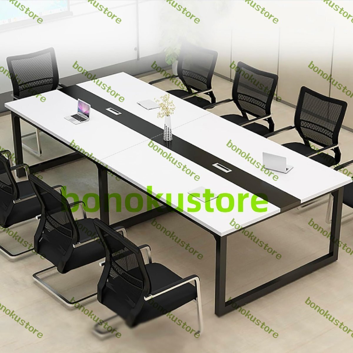 企?限定折りたたみ会議テーブル 長机幅360×奥120×高さ74cm 会議机 会議テーブルデスク 机 大人数会議対応長机配線ボックス付き 長机拍卖
