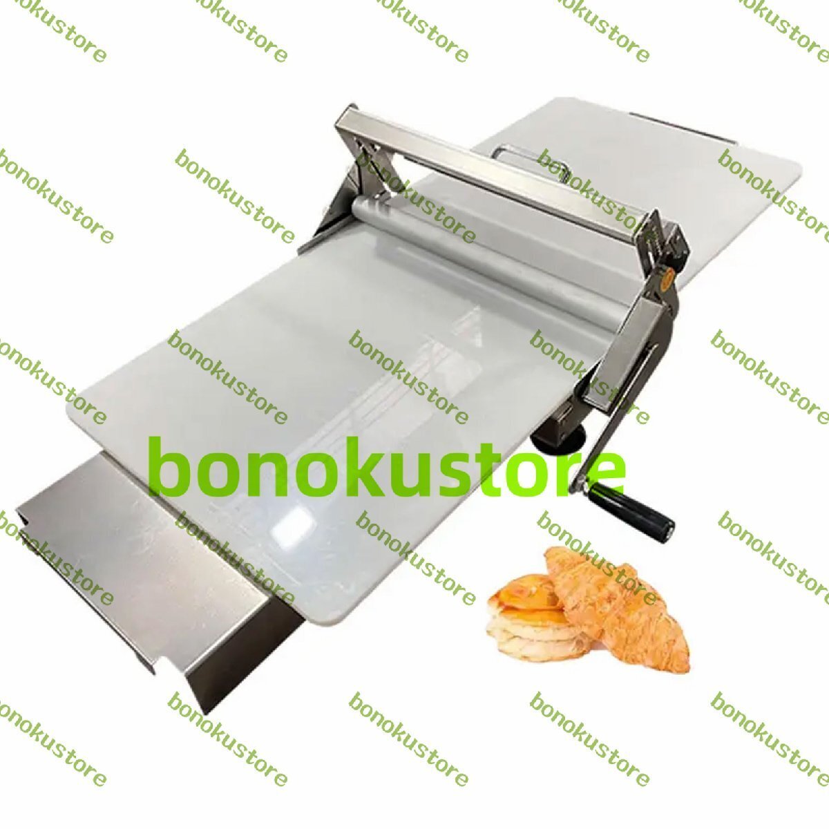 業務用手回しショートニングマシン ステンレススチール製手動生地プレス機 防塵カバー付き レストラン キッチン ピザ屋 カフェ パン屋向け拍卖