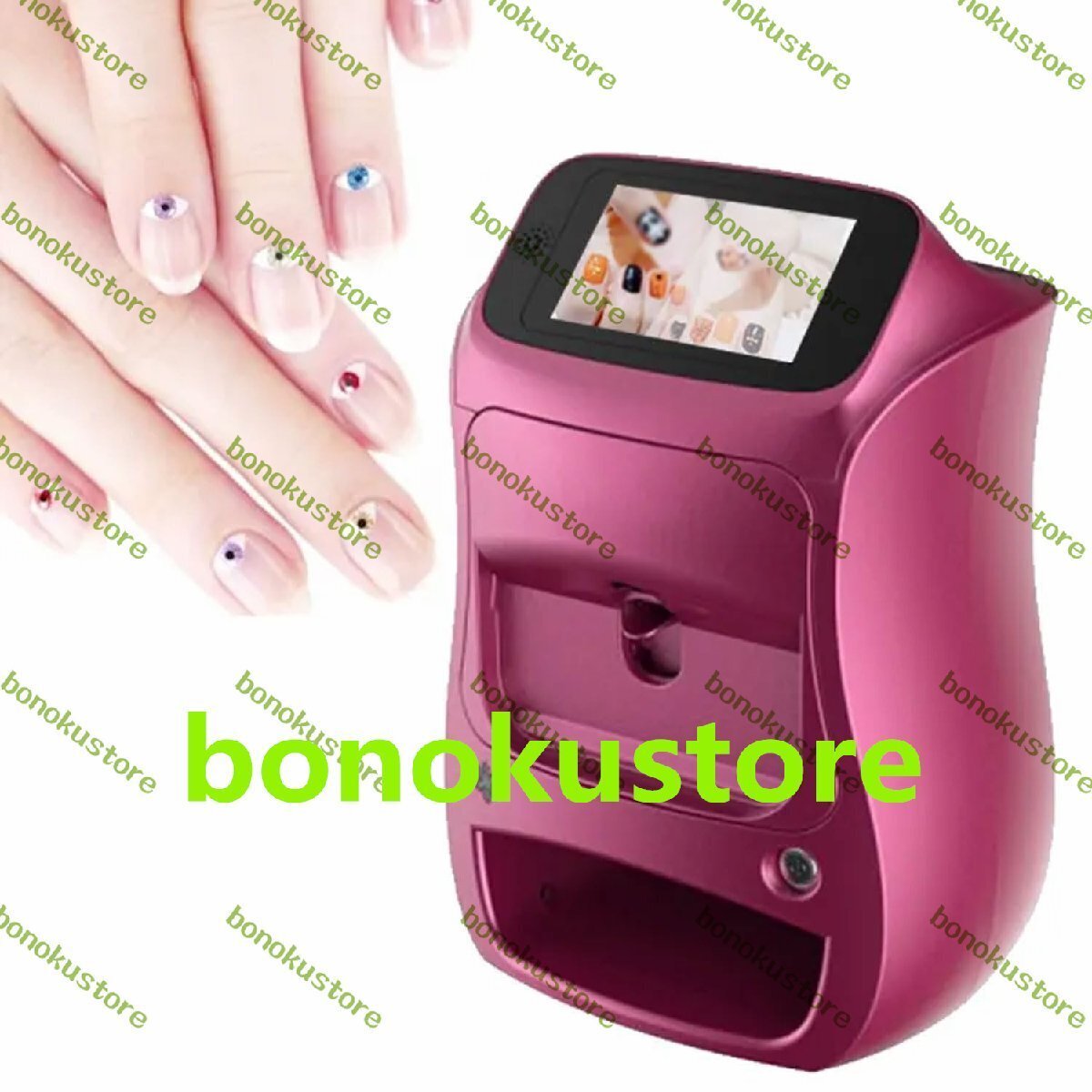 3Dポータブルネイルアートプリンター 1200dpiインテリジェントDIYネイルペインティングマシン 5インチタッチスクリーン拍卖