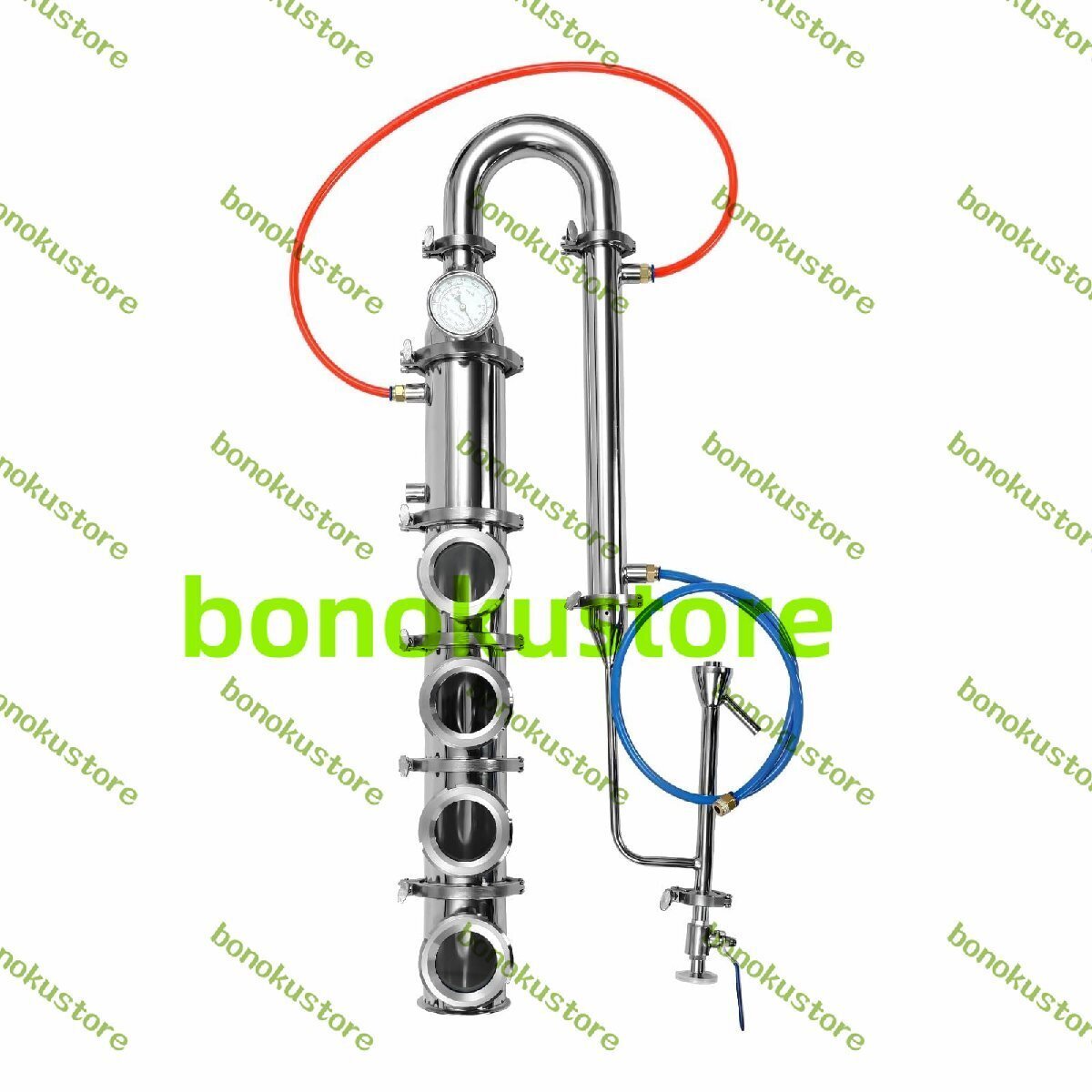 4インチステンレス密造酒アルコール蒸留器フルート還流塔蒸留器 醸造機器蒸留器 ウイスキーブランデーウォッカ用蒸留塔還流塔管状拍卖