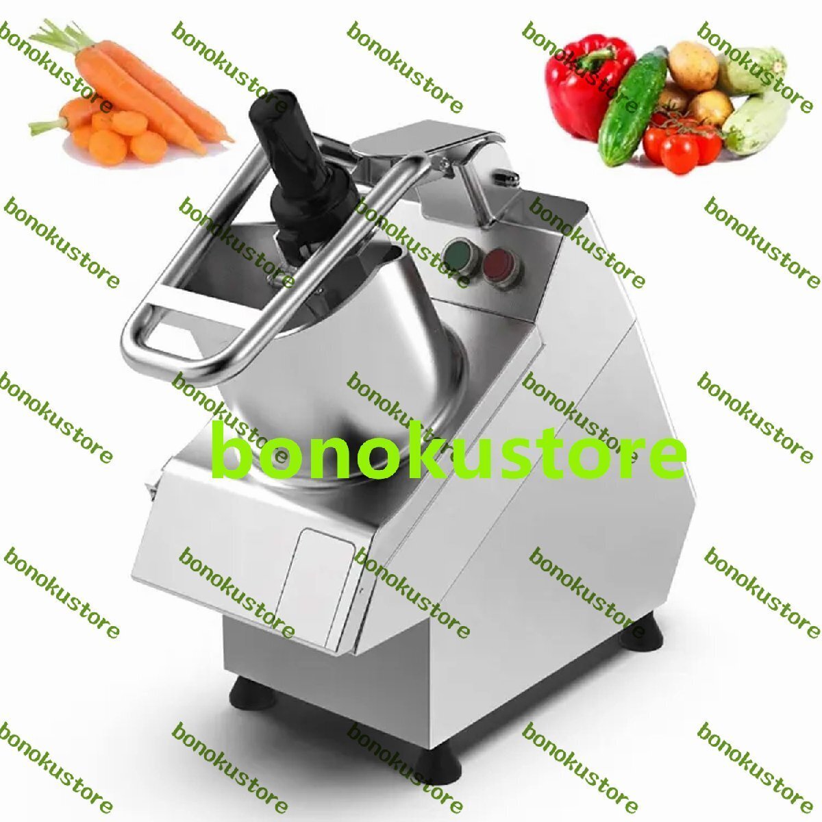 550W 業務用卓上野菜カッター 300kg/h ステンレススチール電動ダイサー&スライサー 6枚刃 300rpm/分 取り外し可能な野菜プロセッサー拍卖