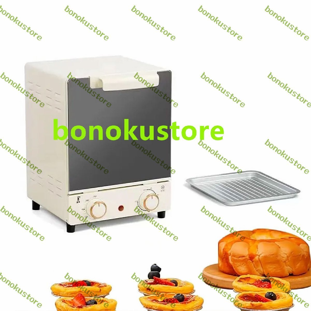 750W 3層電気オーブン 70-250℃&0-60分タイマー付き15L縦型スマート対流オーブン 防爆ガラス覗き窓 家庭 スナックバー用パンメーカー拍卖