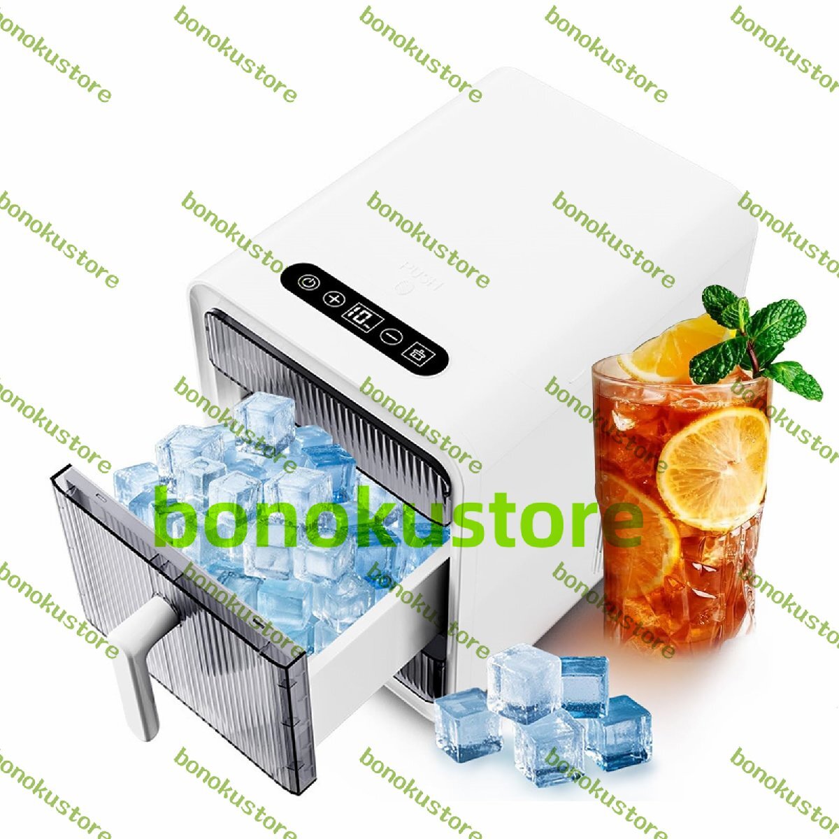 製氷機 小型 業務用 家庭用 引き出し式 高速自動製氷機 最速6分 1.5L水タンク コンパクト卓上型 静音設計 透明窓 軽量ポータブル 110V拍卖