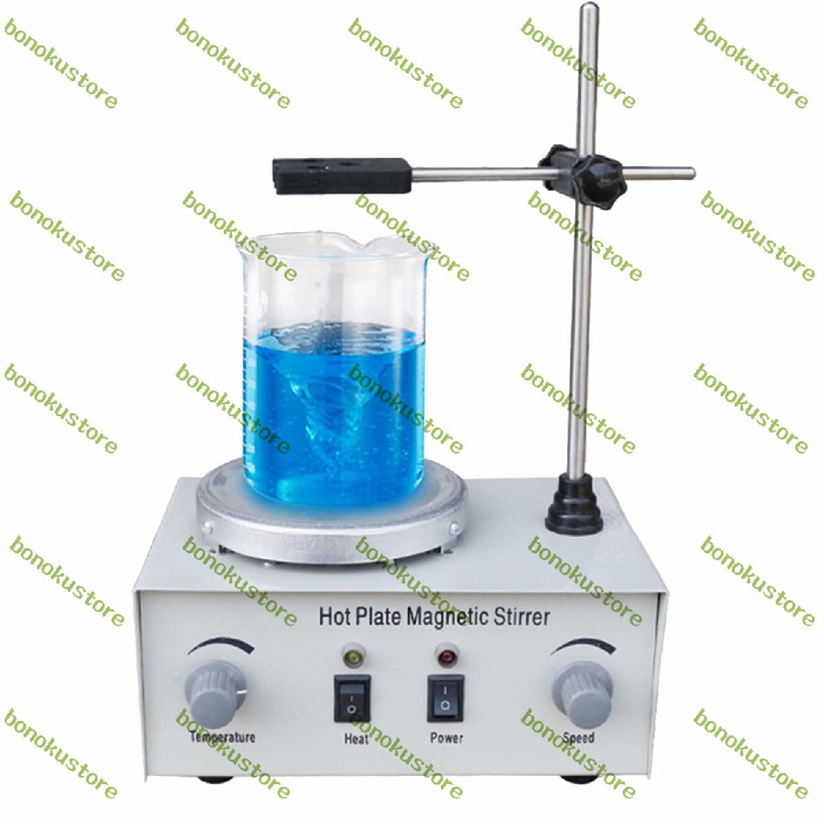 1000ml ホットプレート磁気スターラー、250W 電子温度調整磁気水平ミキサー、0-2400rpm ラボ加熱プレート、学校、実験室、科学研究、冶金用拍卖