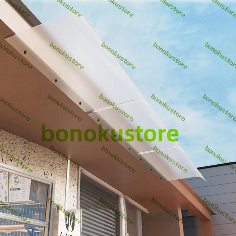 住宅用ひさし 屋根庇 屋根ひさし 屋外雨よけ 住宅庇 バルコニーひさし パティオ玄関庇ひさし ポリカーボネート透明な 雨よけ 50x120cm拍卖