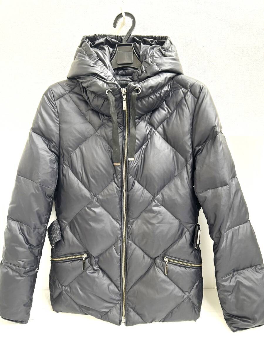 ♪MICHEL KLEIN ミッシェルクラン ダウンジャケット ベルト 黒 美品 おしゃれ サイズ38 ほぼ未使用♪拍卖