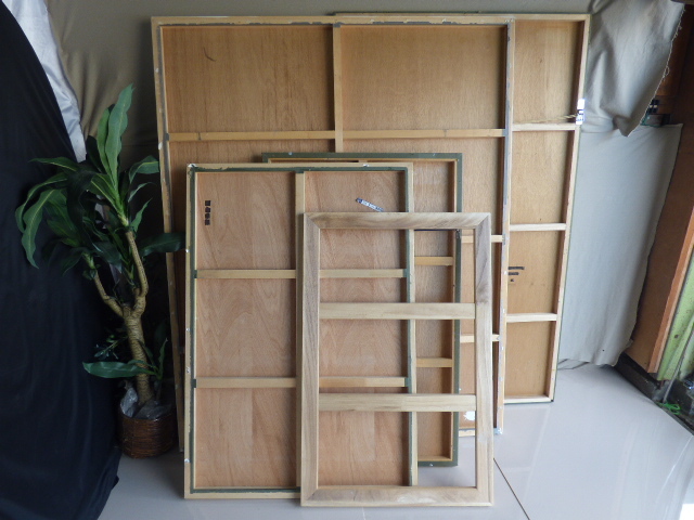 み948【直接引取り対応*京都発】5点セット キャンバスボード 板パネル 木枠 大型 VIC M40 M50 P50 F100 拍卖