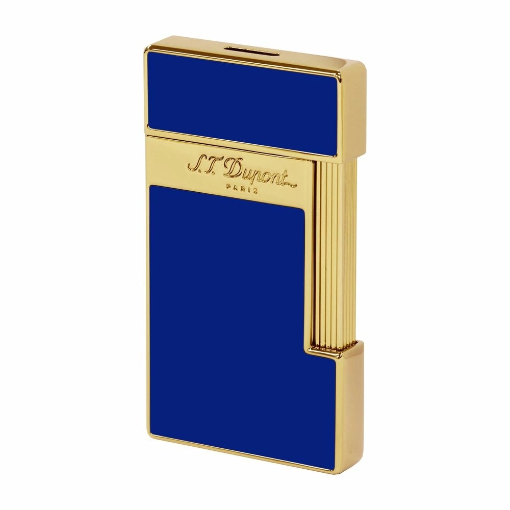 S.T.Dupont エス・テー・デュポン 国内正規品 ライター 28005 SLIMMY スリミー ブルーラッカー/ゴールデン トーチフレーム拍卖