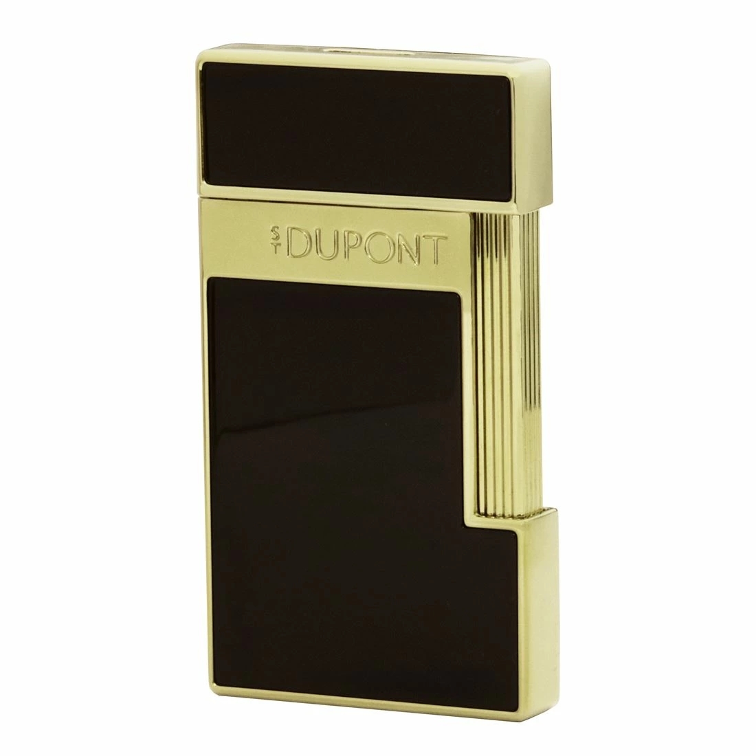 S.T.Dupont エス・テー・デュポン 国内正規品 ライター 28222 SLIMMY スリミー ブラックラッカー/ゴールデン トーチフレーム拍卖