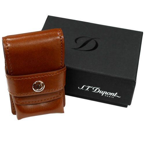 ST Dupont エス・テー・デュポン レザー ライターケース 180124 ライン2用 ブラウン 茶色 牛革拍卖