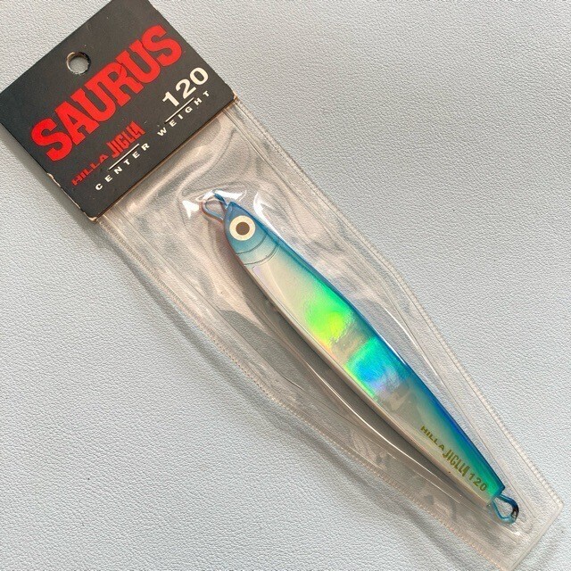 810564 新品 ザウルス ヒラジグラ 120 SAURUS HILLA JIGLLA L-ブルーバック メタルジグ #タチウオ 青物 根魚拍卖