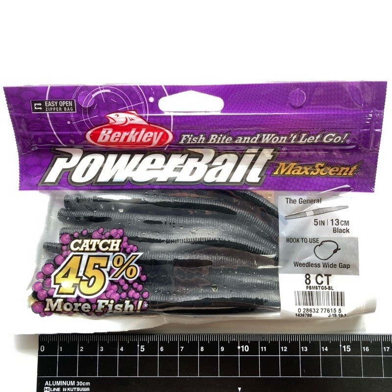 814365 新品 バークレイ マックスセント 5インチ ゼネラル #ブラック BERKLEY パワーベイト ジェネラル拍卖