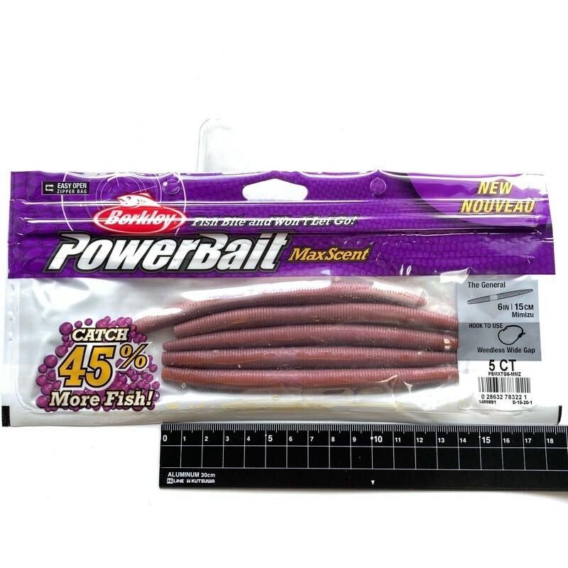 814385 新品 バークレイ マックスセント 6インチ ゼネラル #ミミズ BERKLEY パワーベイト ジェネラル拍卖