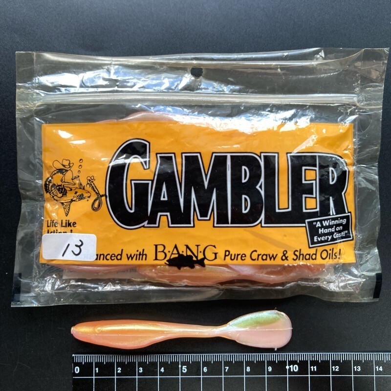 814525 ギャンブラー ベビーフラッピンシャッド 4インチ 13本 #アーカンソーシャイナー GAMBLER オールド品拍卖