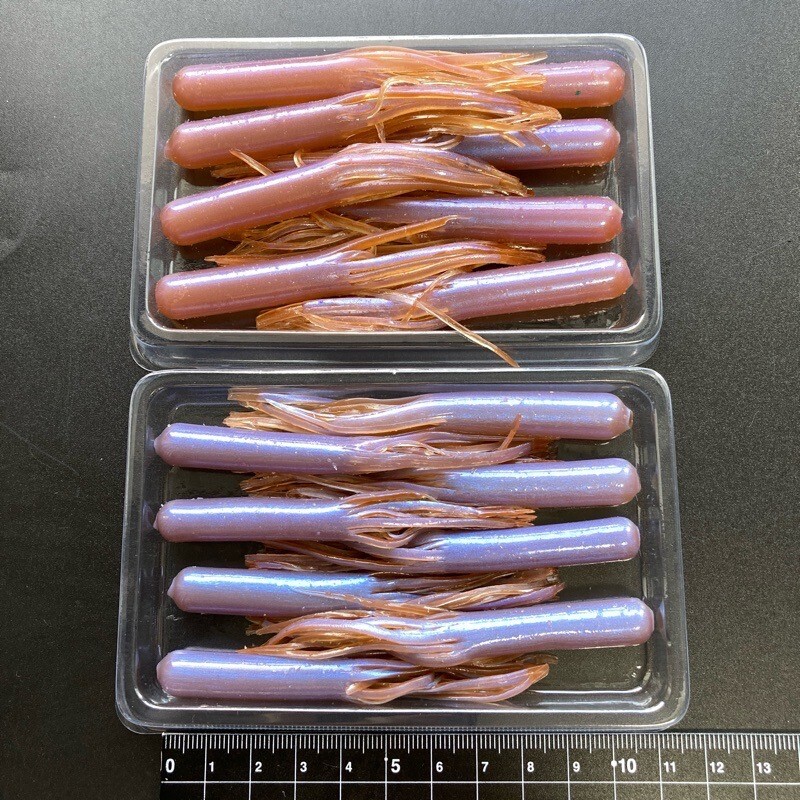 814535 ギジット系ワーム 3.5インチクラス 16本 チューブワーム 好き必見 詳しい方お願いいたします オールド品 ファットギジット?拍卖