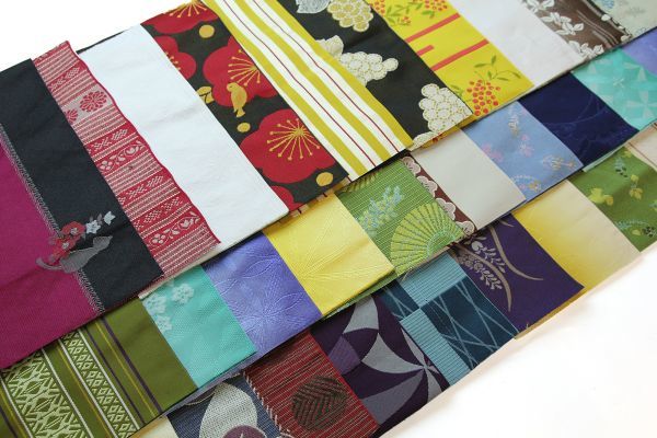 ▼三作▼生地 帯 ハギレ 和柄 洋柄 モダン 幾何学 アソート5枚セット カット済み 34cm×17cm拍卖