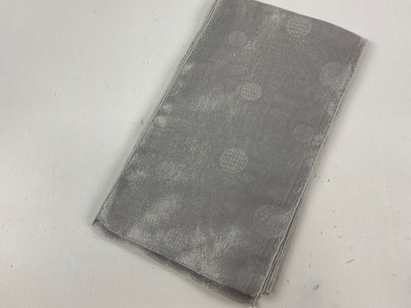 ▼三作▼送料無料 半幅 兵児帯 浴衣 シルバー B21拍卖