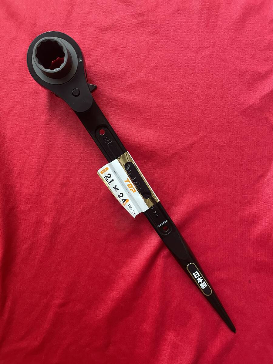 TOP 両口ラチェットレンチ シノ付 21x24㎜ RM-21x24拍卖