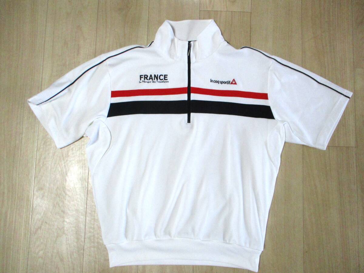 美品・ルコック ゴルフ・ハーフジップ半袖プルオーバー・サイズL拍卖