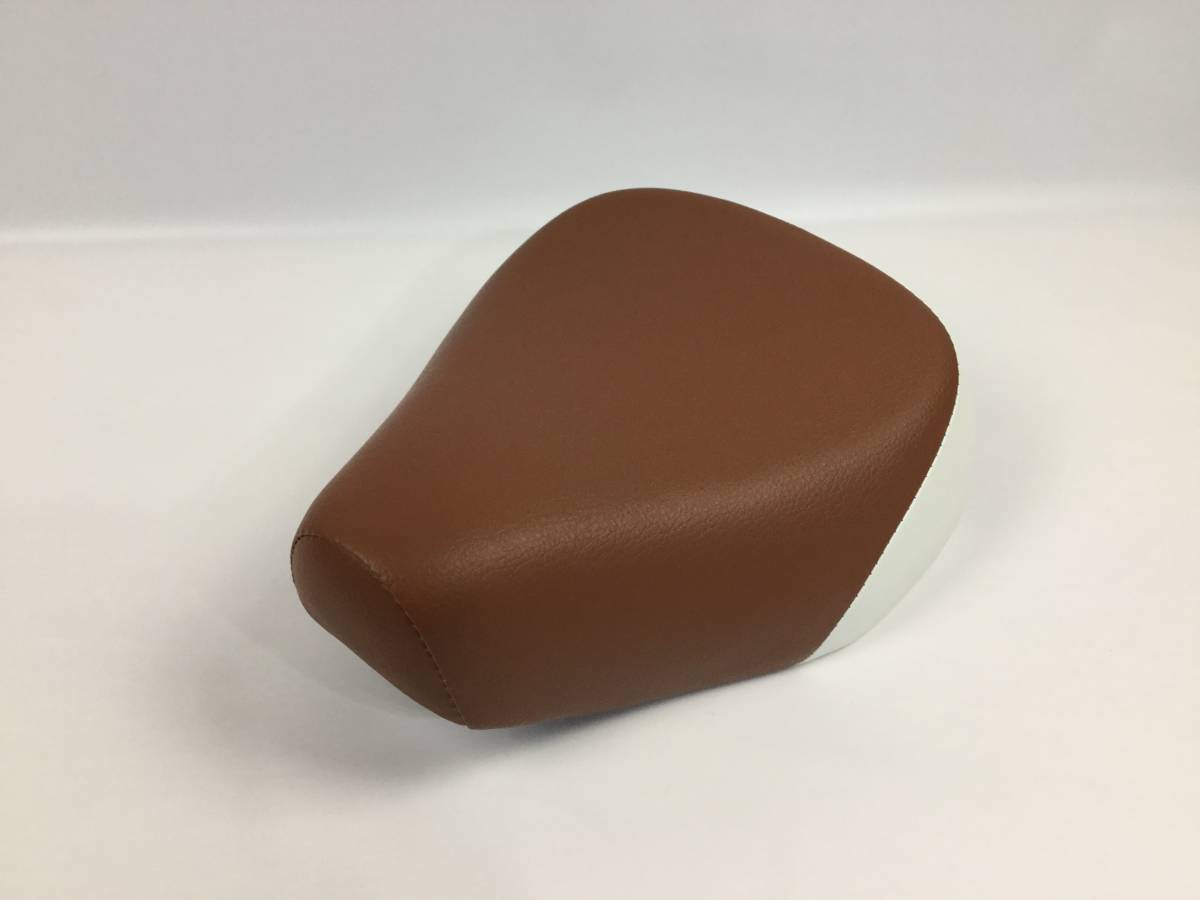 送料無料 リトルカブ 茶白 生地 ホンダ 純正シート用 シート 表皮 AA01 C50 検 カブ スーパーカブ 生地のみですご注意ください拍卖