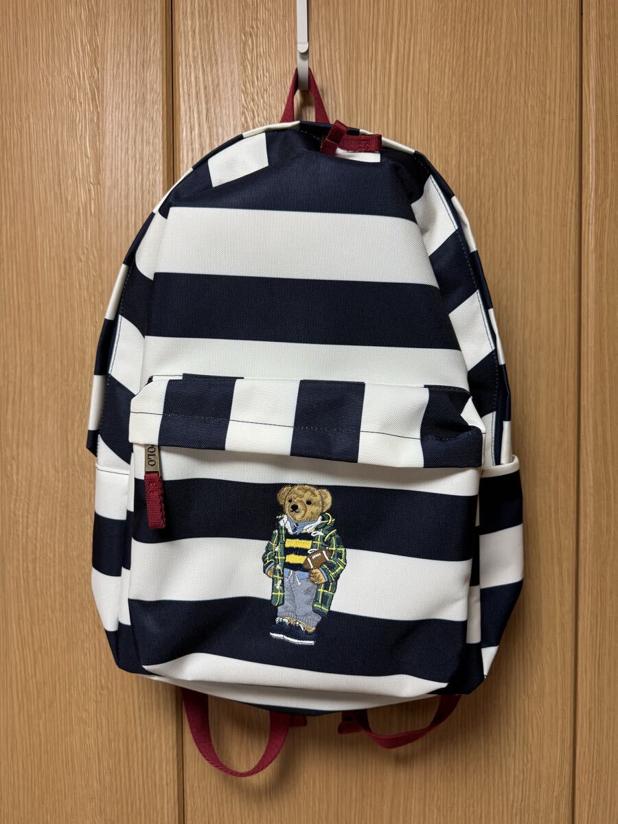 【美品】POLO RALPH LAUREN リュックサックポロラルフローレンベア キッズ バッグJ-442拍卖