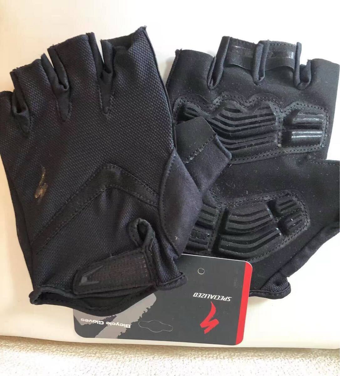 フィッシン 手袋 サイクリンググローブ マジックテープ 半指 男女兼用 3Dパッド付 メッシュ生地 自転車 黒 新品 送料無料 Lサイズ拍卖