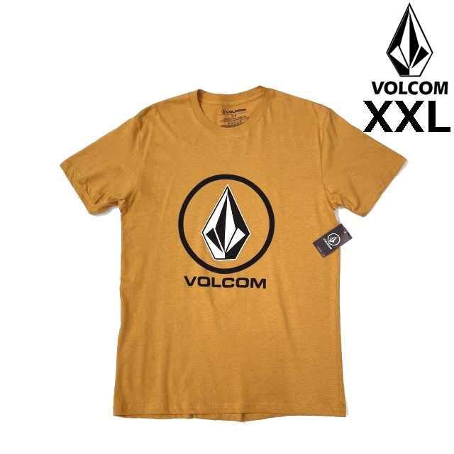 売切り【正規新品】VOLCOM ボルコム◆半袖 Tシャツ スケート サーフ ストーンロゴ 男女兼用(XXL)茶 オレンジ 250617-B拍卖
