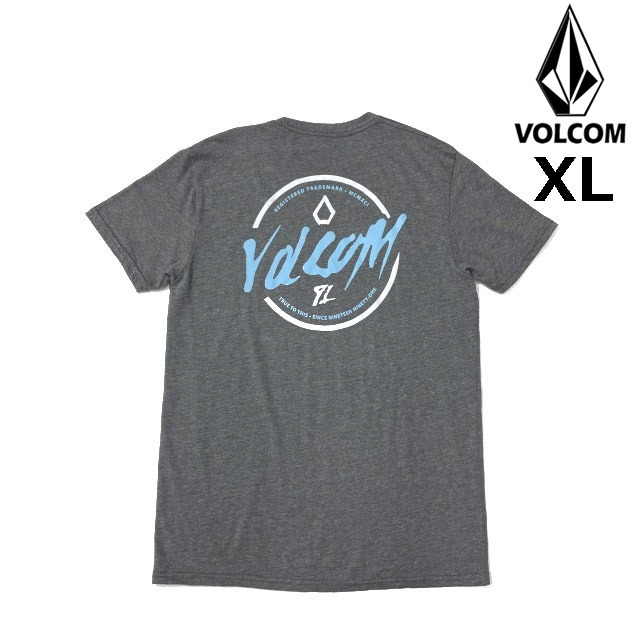 売切り【正規新品】VOLCOM ボルコム◆半袖 Tシャツ スケート サーフ ストーンロゴ 男女兼用 バックプリント(XL)グレー 250617-B拍卖
