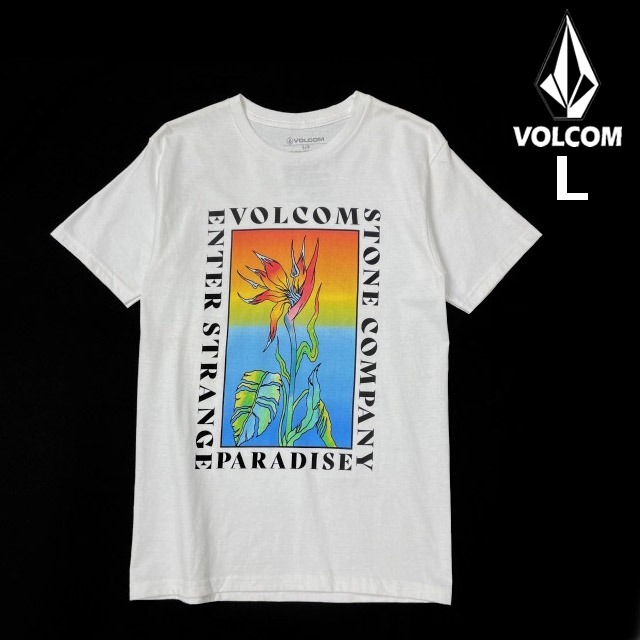 売切り【正規新品】VOLCOM ボルコム◆半袖 Tシャツ スケート サーフ ストーンロゴ 男女兼用(L)白 250617-B拍卖