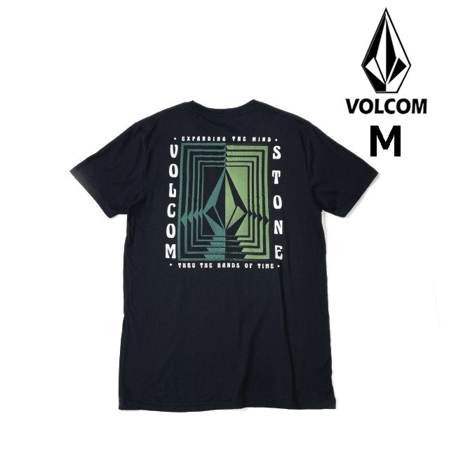 売切り【正規新品】VOLCOM ボルコム◆半袖 Tシャツ スケート サーフ ストーンロゴ 男女兼用 バックプリント(M)黒 250617拍卖