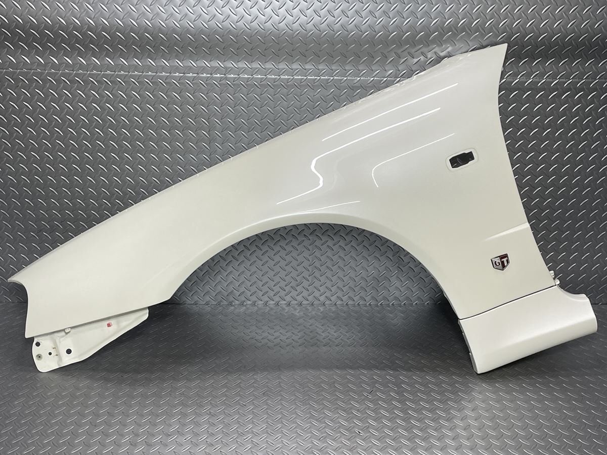 R34 スカイライン GT-R Mスペック 純正 フェンダー 左 白/ホワイトパール 76853 AA400 BNR34/ER34/ENR34/HR34 Mspec (23050252)拍卖