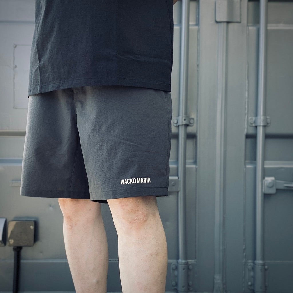 WACKO MARIA/ワコマリア/25SS/COMFY SHORTS/コンフィショーツ/ストレッチ/ショートパンツ/グレー/リフレクタープリント/ビーズチャーム拍卖