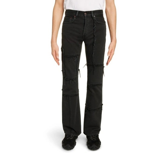 ACNE STUDIOS/アクネストゥディオズ/1992M Cross Roads Patchwork Regular Fit Jeans/パッチワーク レギュラーフィットデニムパンツ/B00289拍卖