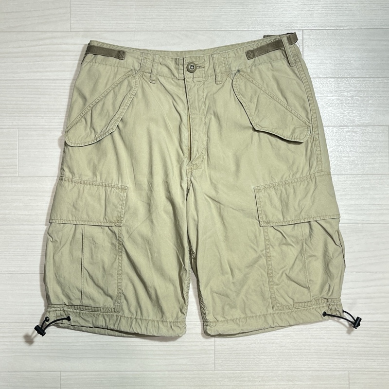 marka/マーカ/Field Cargo Shorts/フィールドカーゴショーツ/ショートパンツ/カーゴポケット/サイドアジャスター/裾ドローコード/ベージュ拍卖
